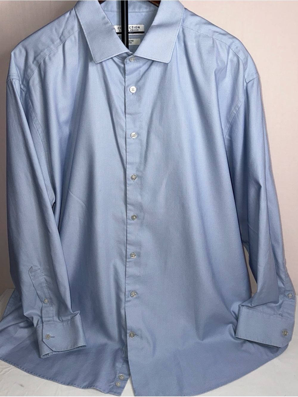 Collection B Men's Light Blue Dress Shirt - Classic Spread Collar